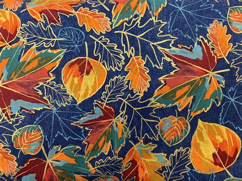 leaf print metallic fabric|autumn leaf print fabric uk.